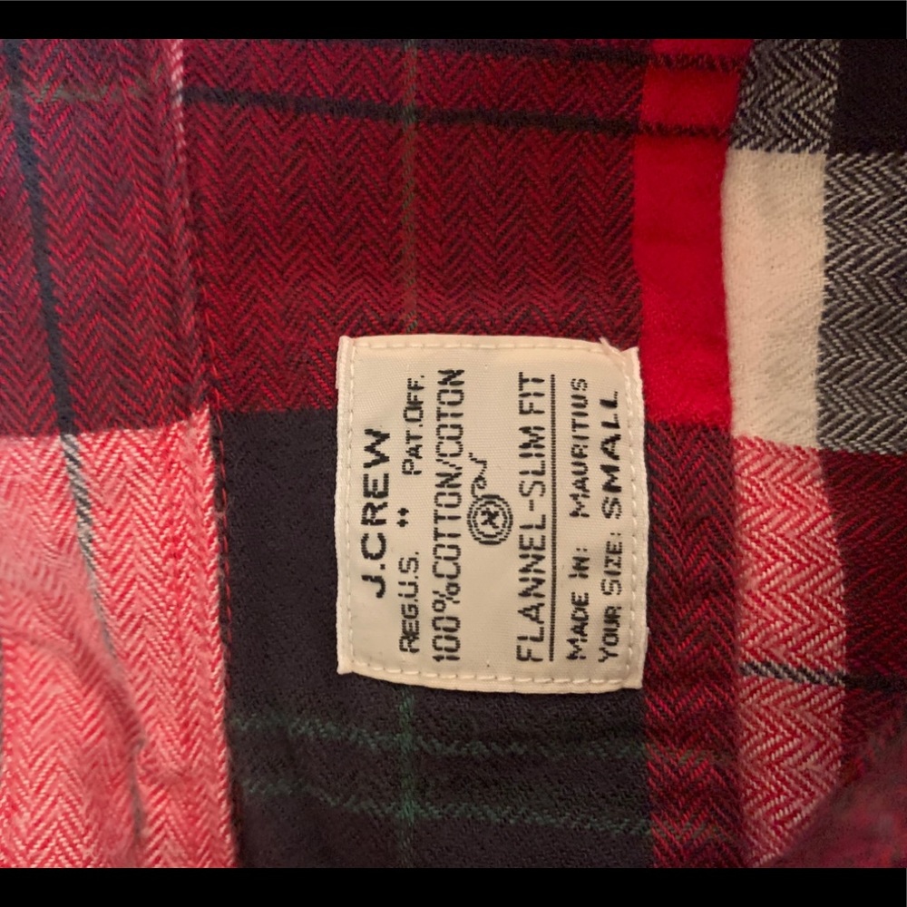 J. Crew Red Flannel Button Down - image 6